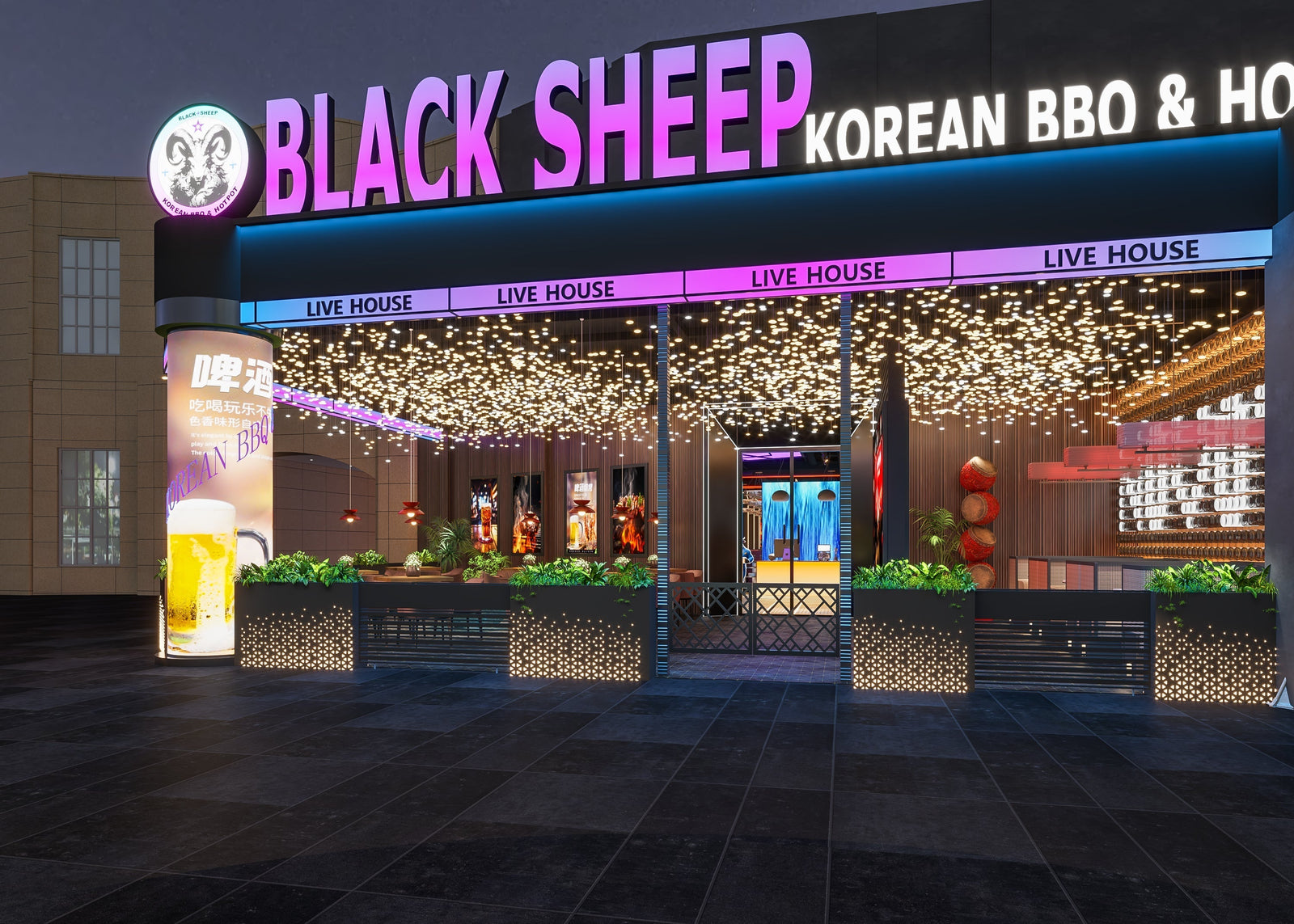 BLACK SHEEP Restaurant: An Immersive Experiment in Light, Space, and Social Energy