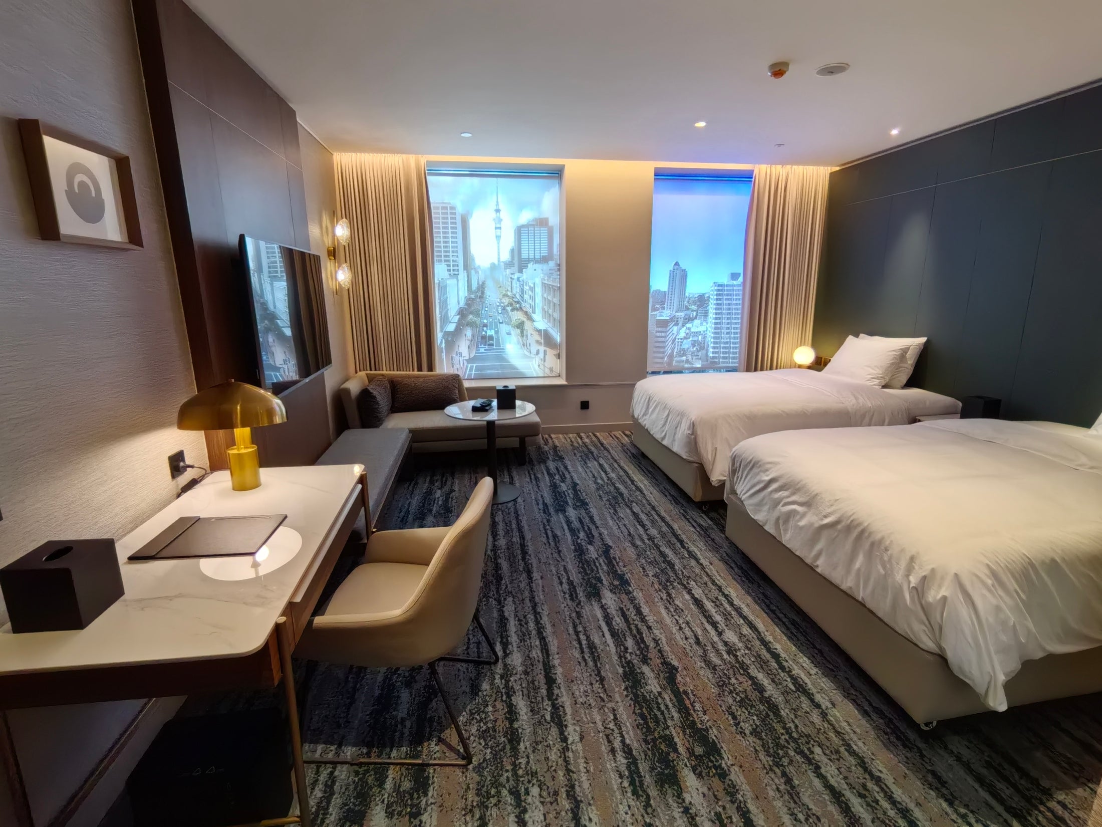 Hilton Garden Inn mockup room in Auckland, New Zealand