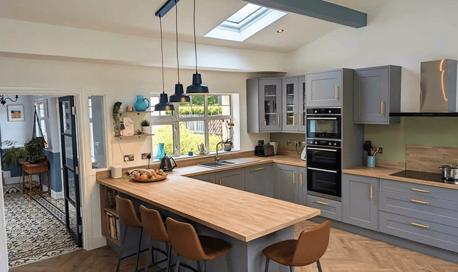 Classic Grey Kitchen Renovation with Rathlin Mock In-Frame Doors hero