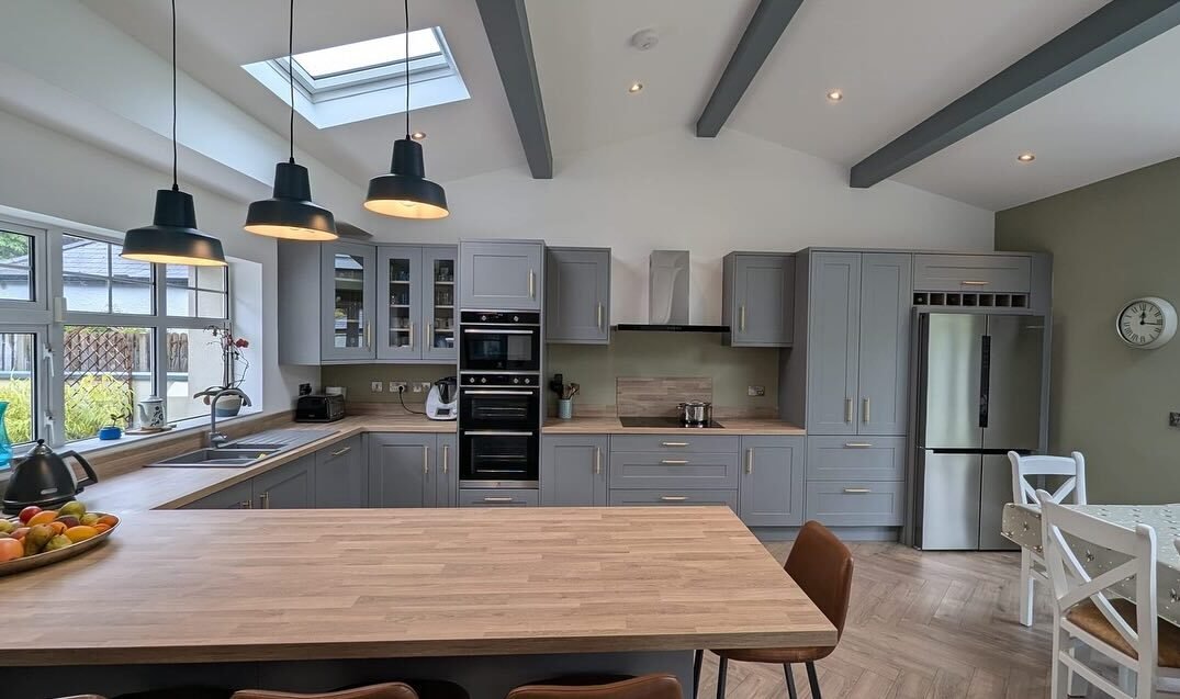 Modern Dust Grey Shaker Kitchen Renovation | Sandyford, Dublin hero