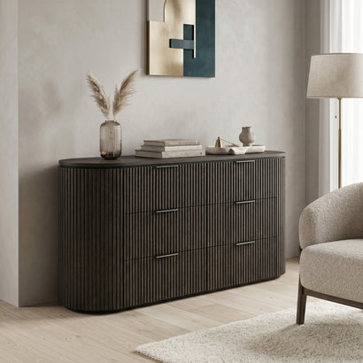 Dark Fluted Sideboard