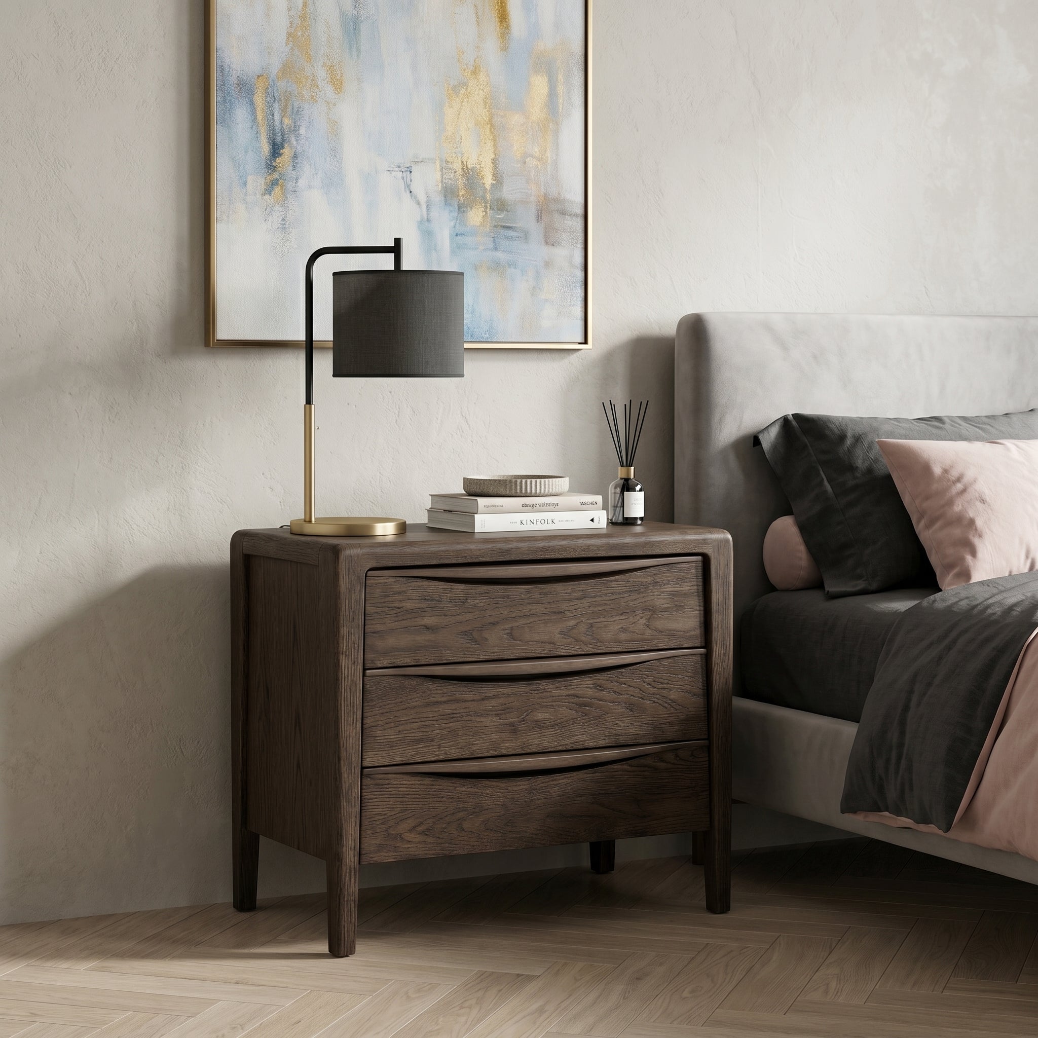 Dark Wood Nightstand
