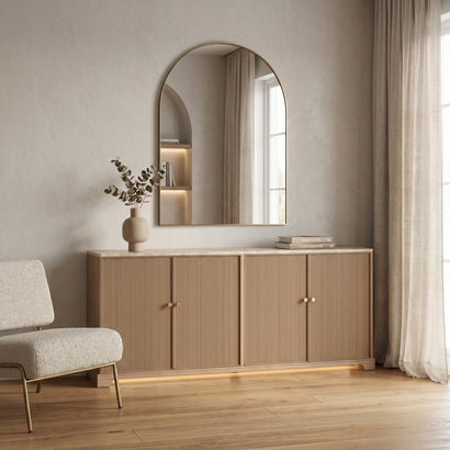 Fluted Stone Sideboard