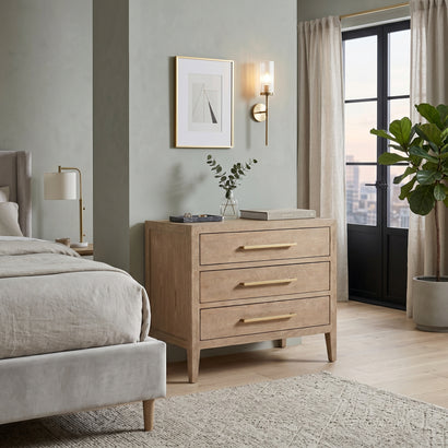 Oak Modern Nightstand