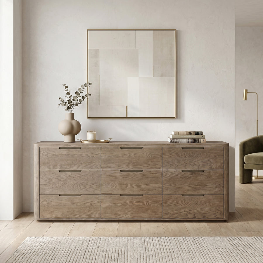 Oak 6-Drawer Dresser
