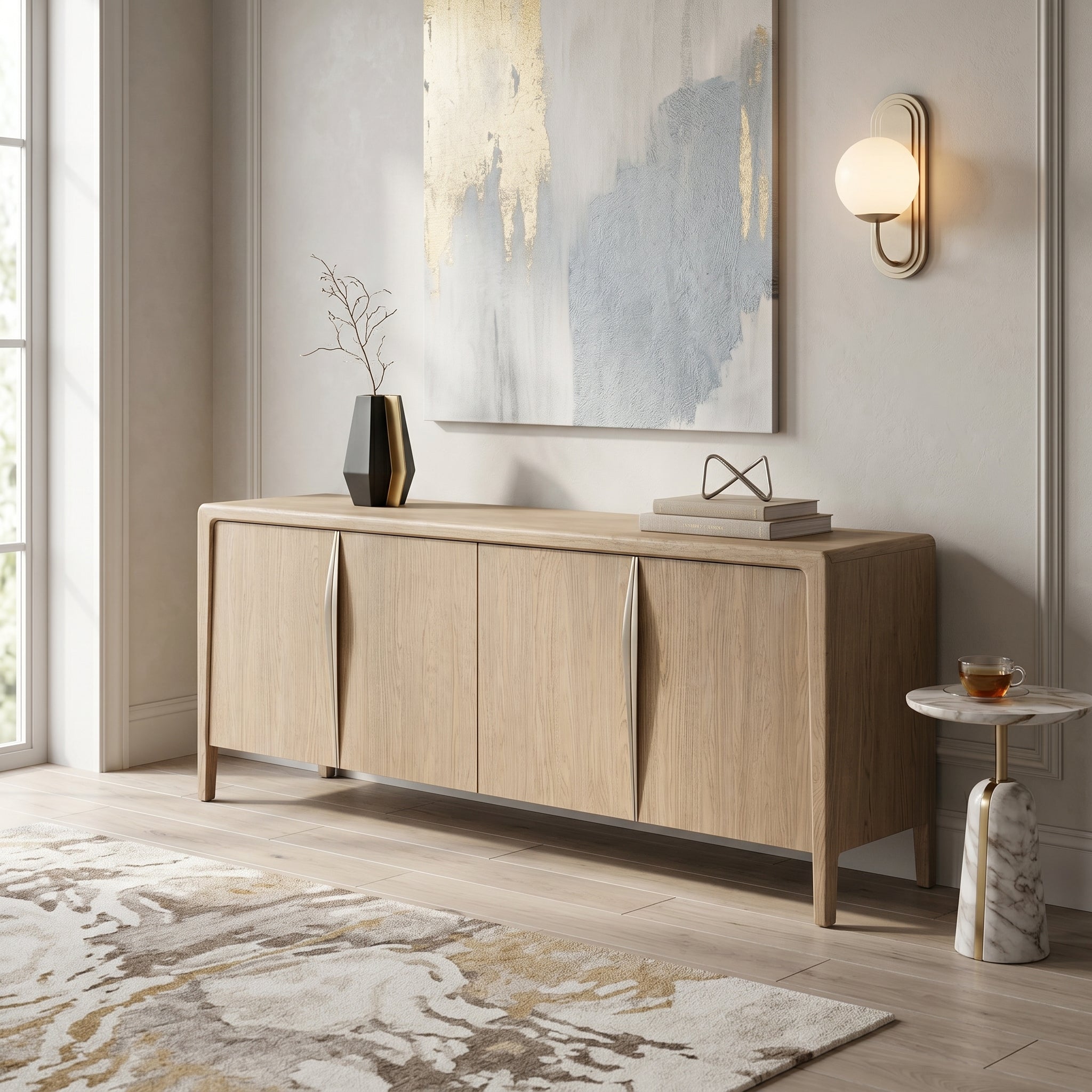 Oak Wood Sideboard Cabinet