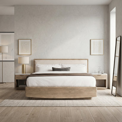 Wood Upholstered Bed