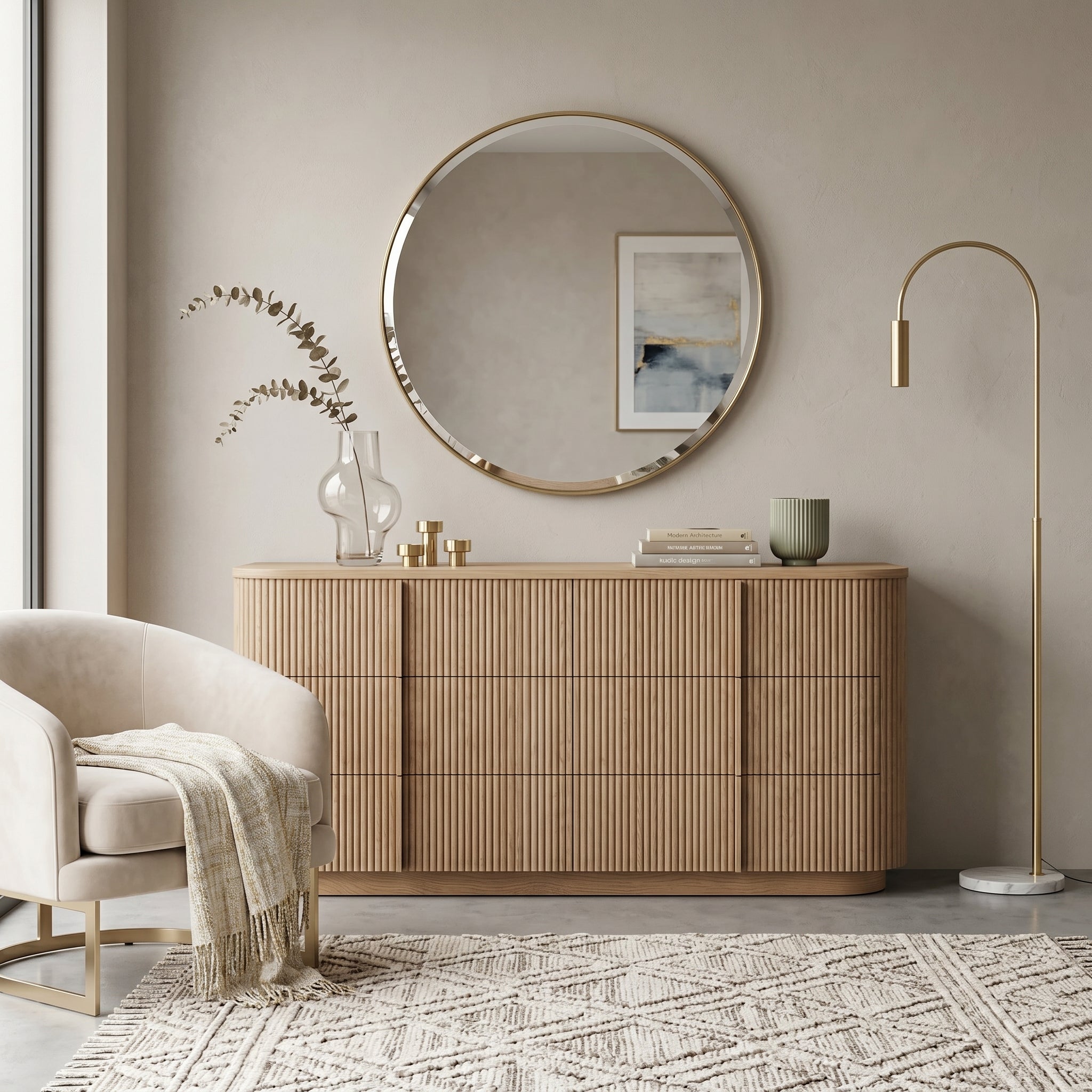 Oak Fluted Sideboard