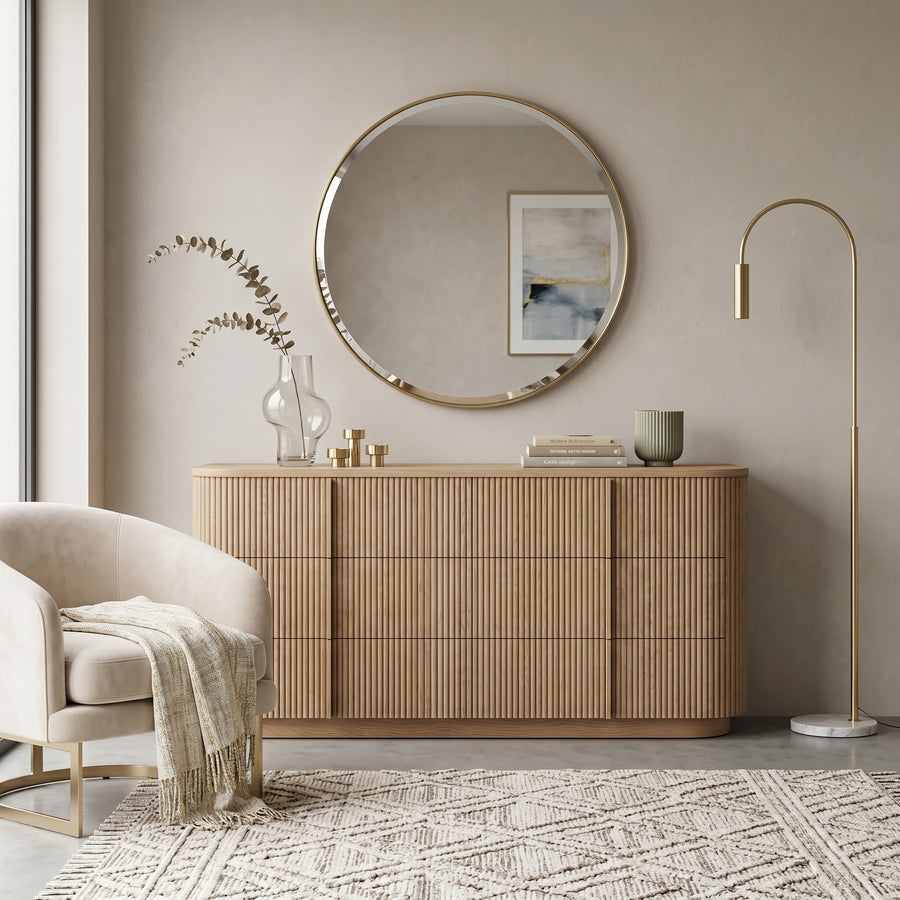 Oak Fluted Sideboard