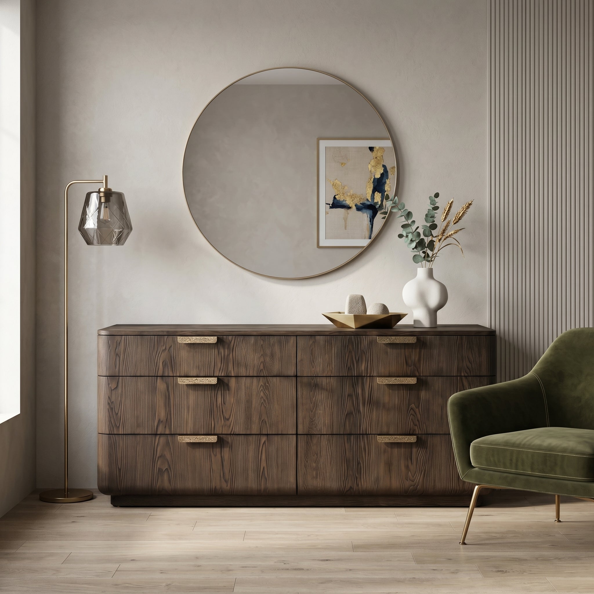 Walnut Modern Dresser