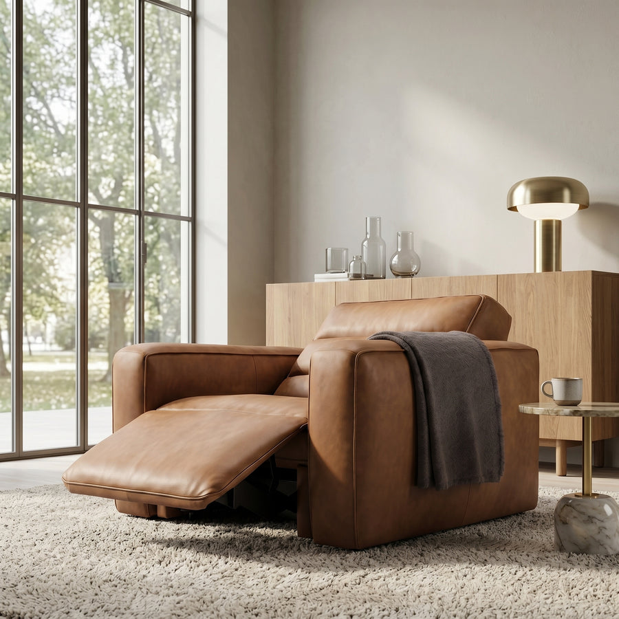 Tan Leather Recliner Chair