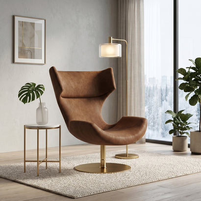 Brown Leather Armchair