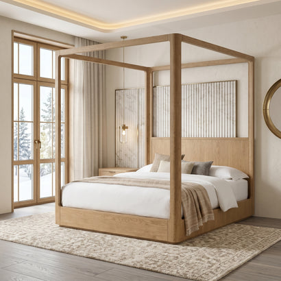 Oak Canopy Bed Frame