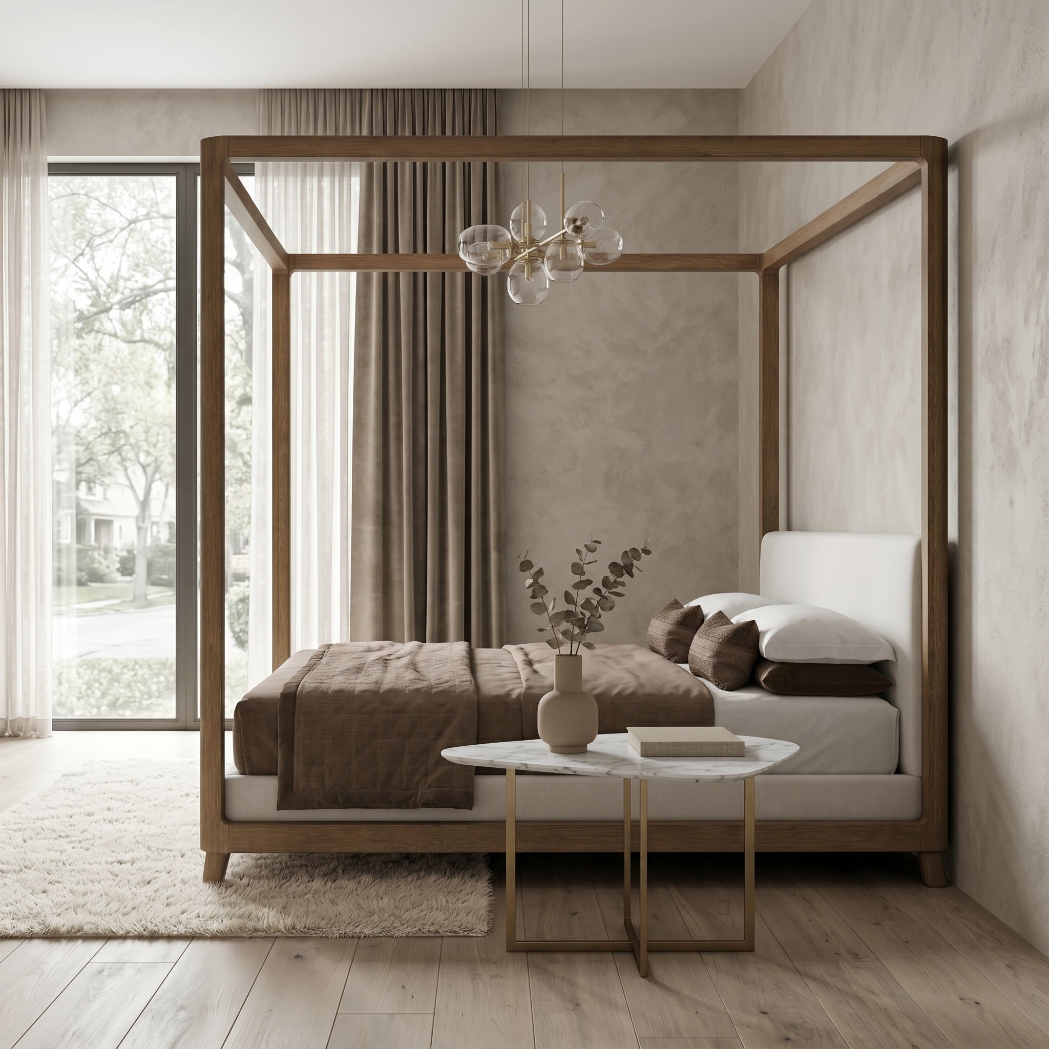 Oak Canopy Bed Frame