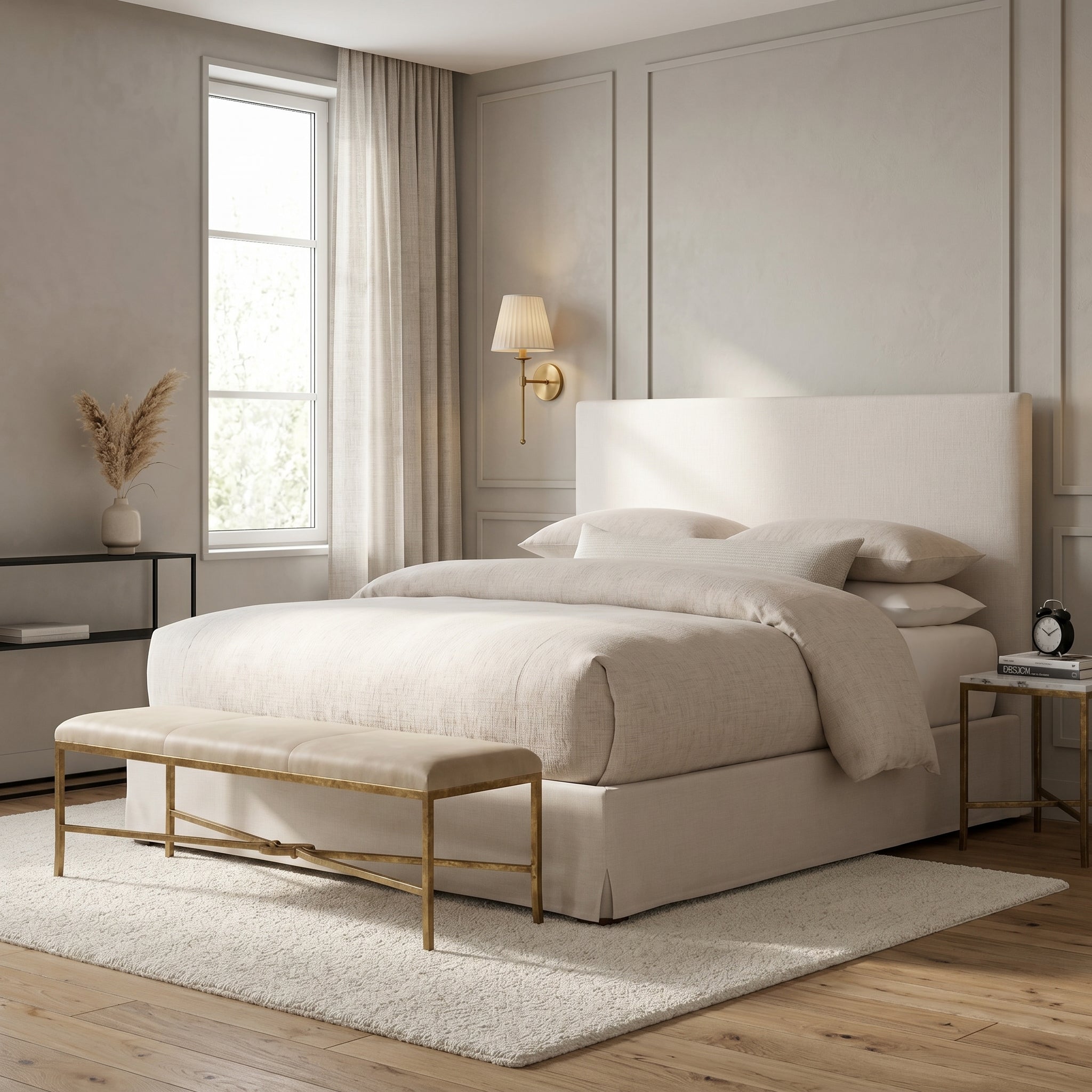 Linen Upholstered Bed