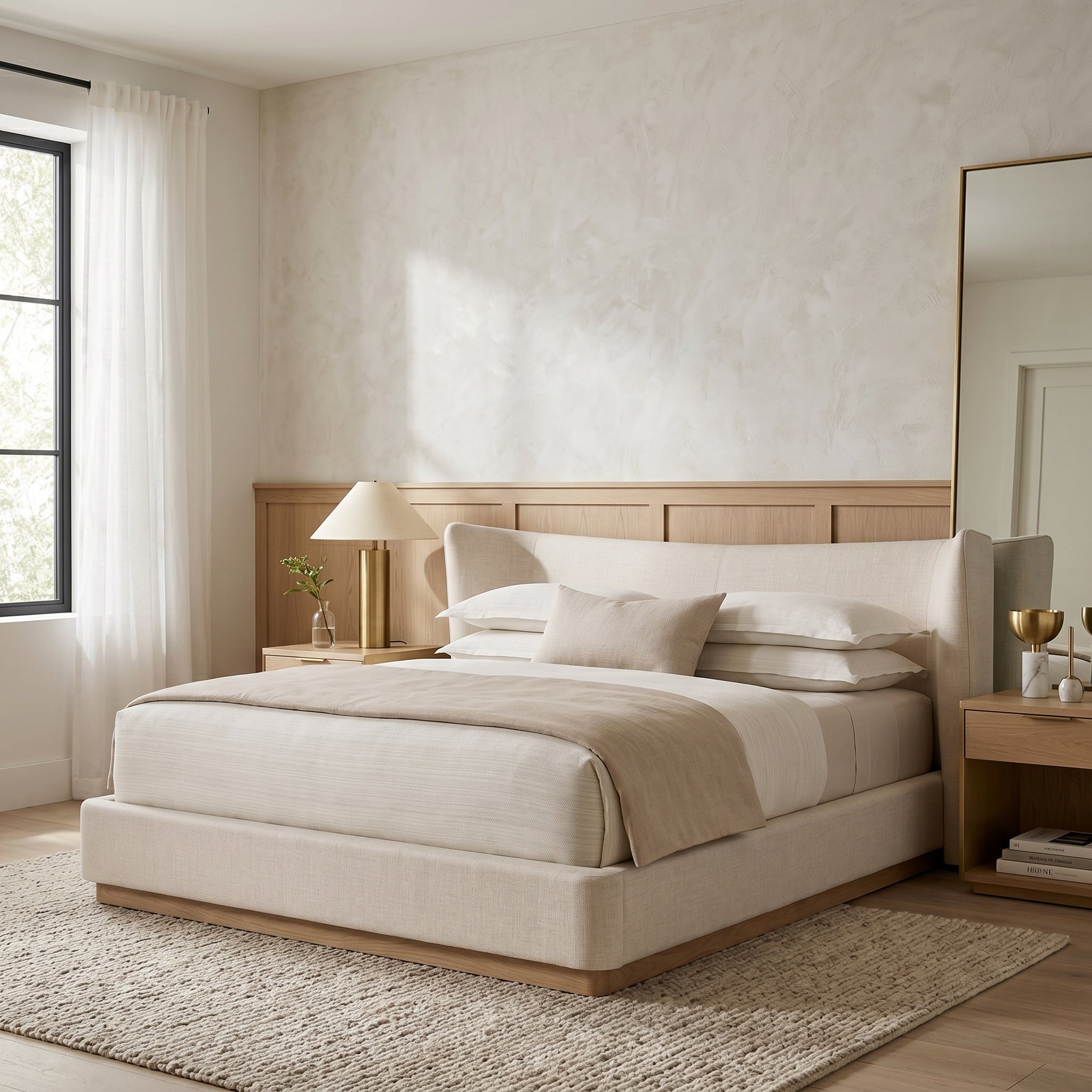 Linen Platform Bed