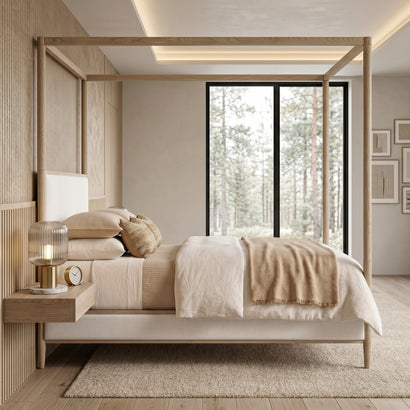 Oak Canopy Bed Frame