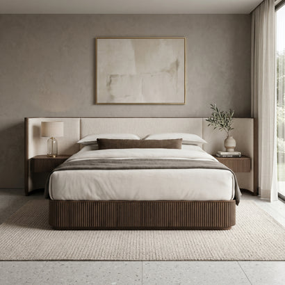 Ribbed Platform Bed