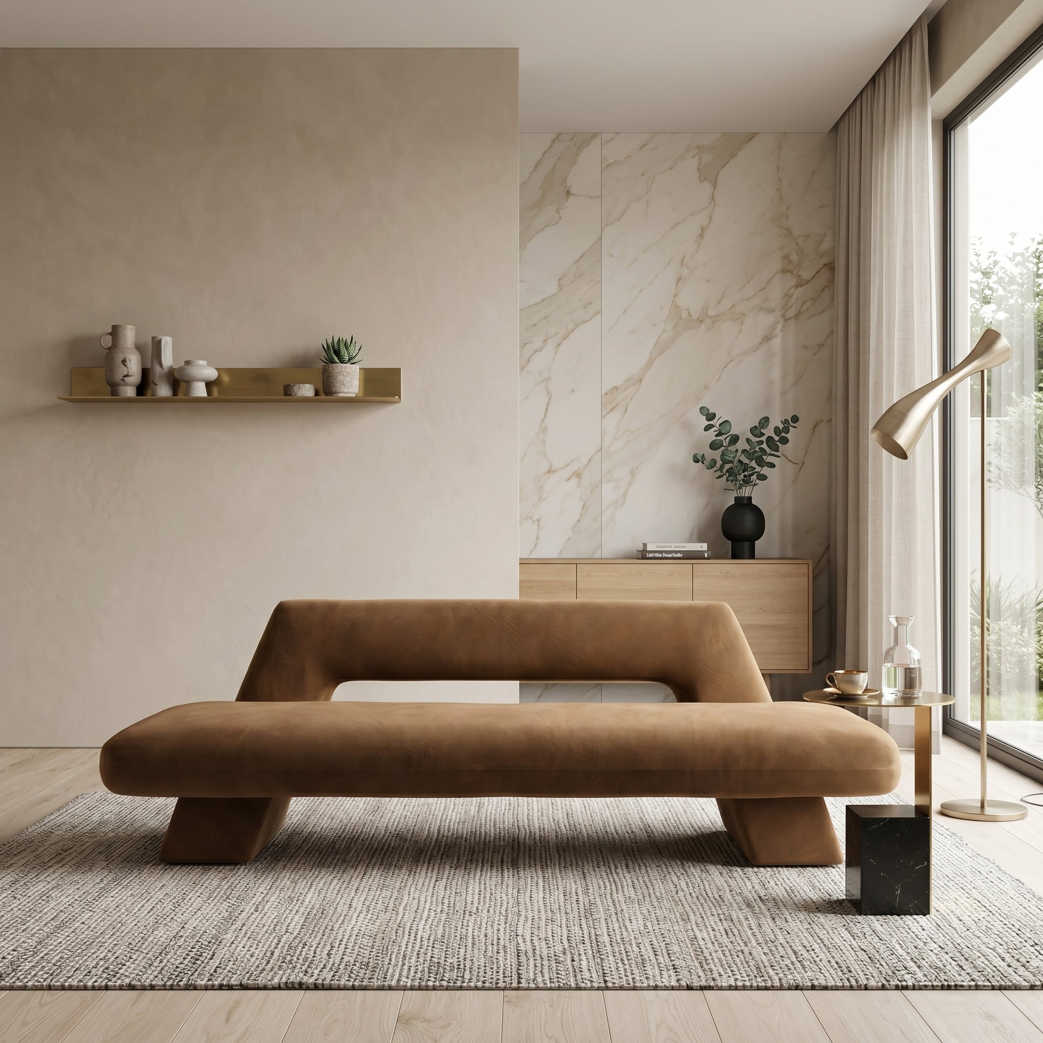 Camel Suede Daybed