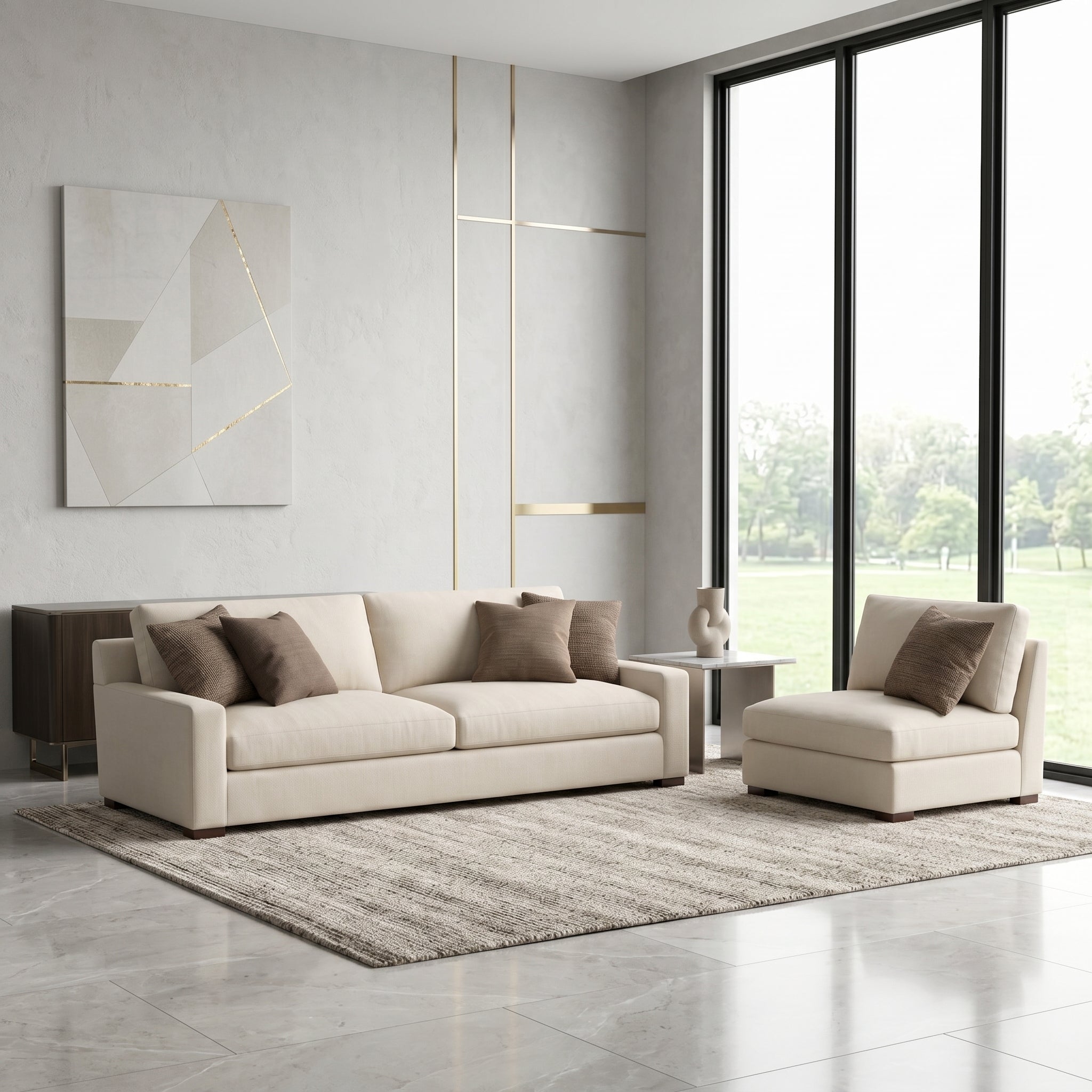 Linen Daybed Sofa Set