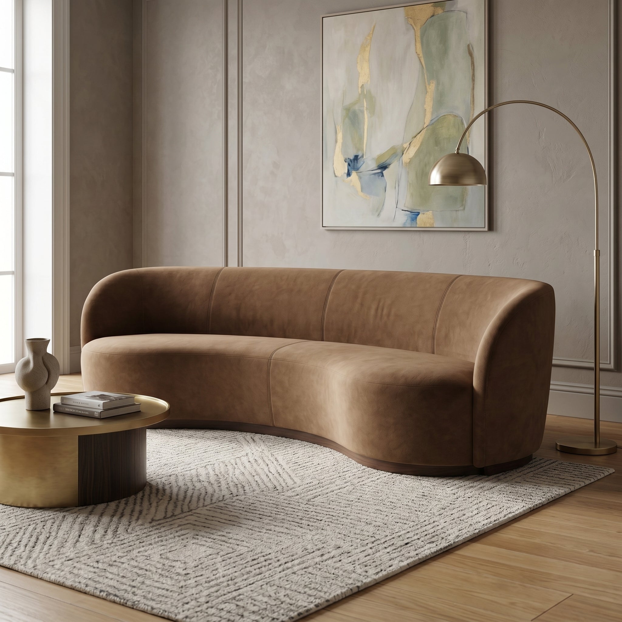 Curved Suede Daybed