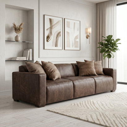 Brown Leather Daybed