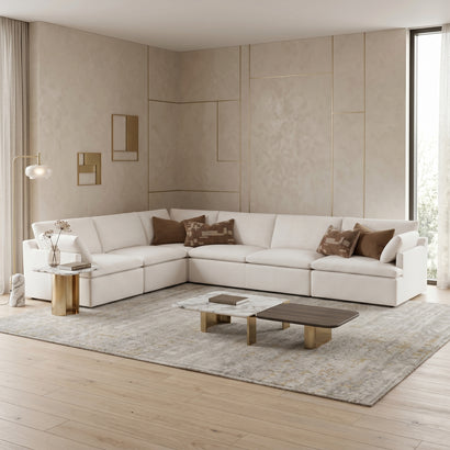Linen Sectional Sofa