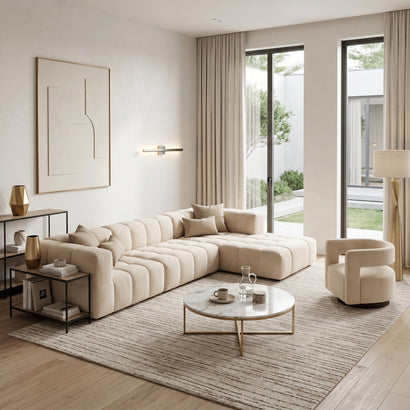 Beige Channel Daybed