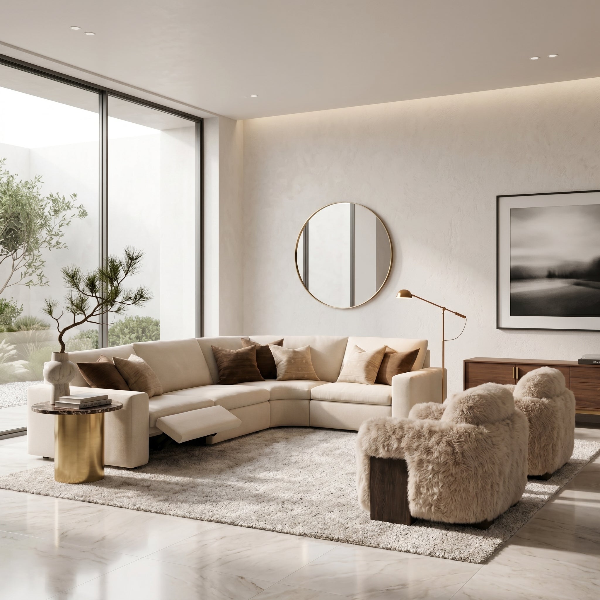 Beige Modular Daybed