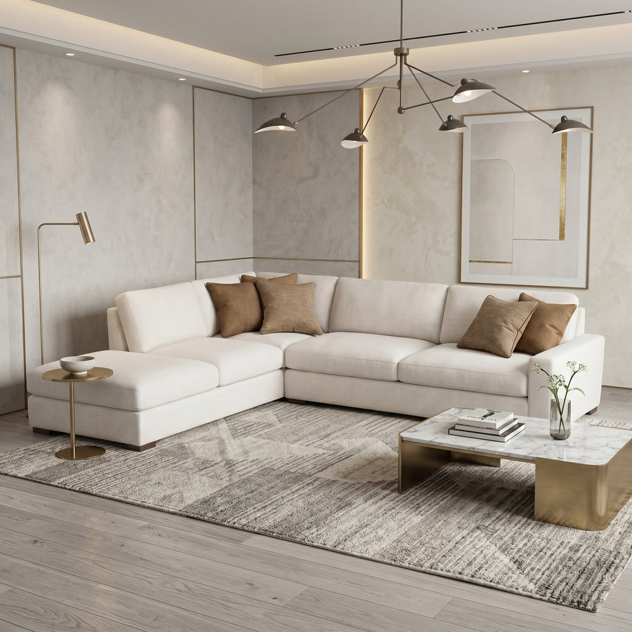 Linen Chaise Sofa