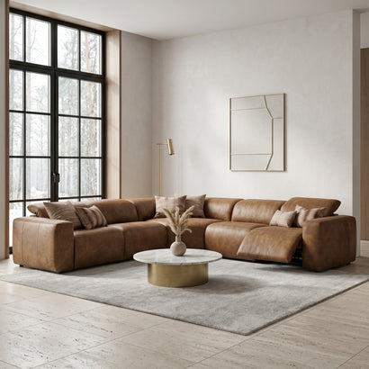 Brown Leather Daybed